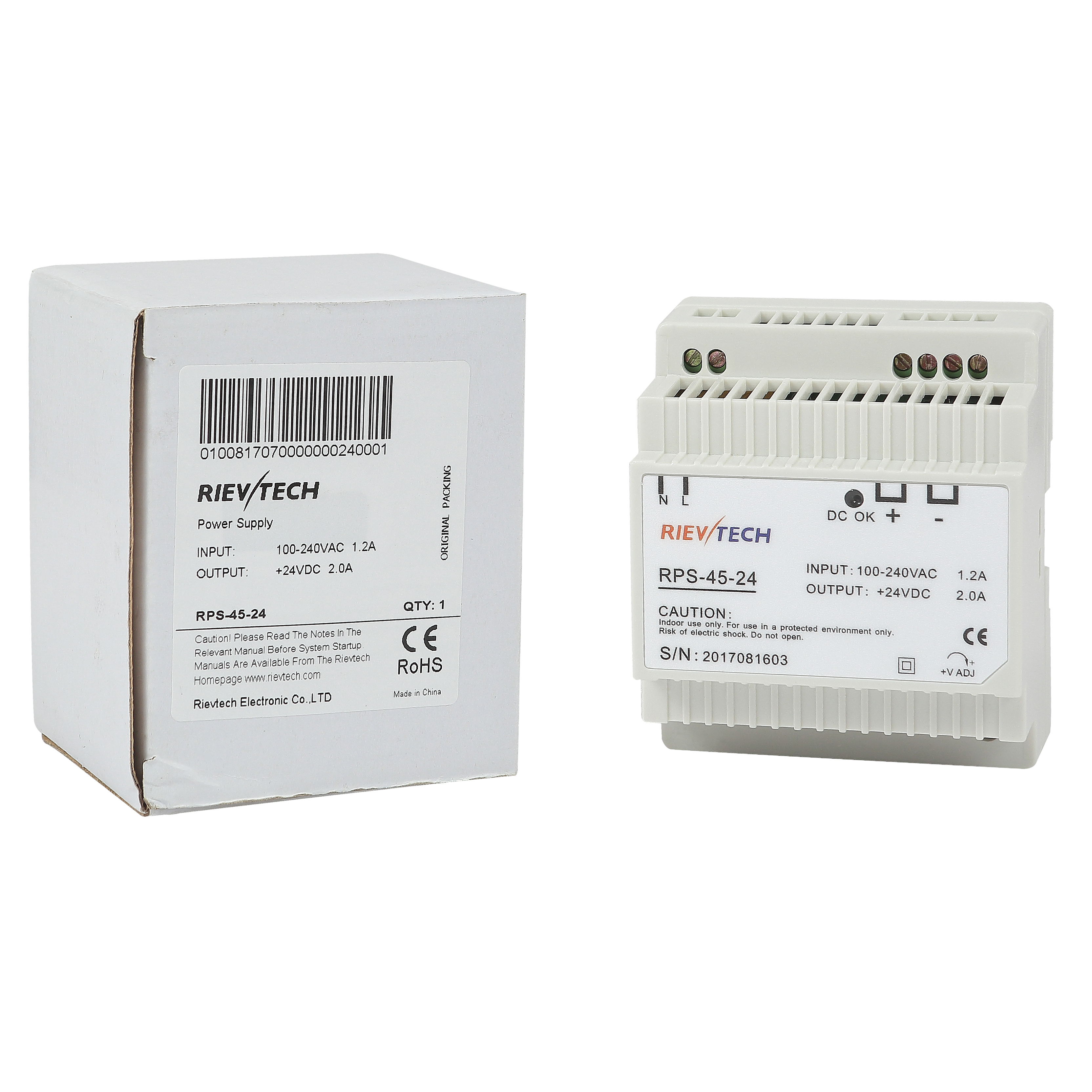 45W-DIN Rail switching power supply RPS-45 series